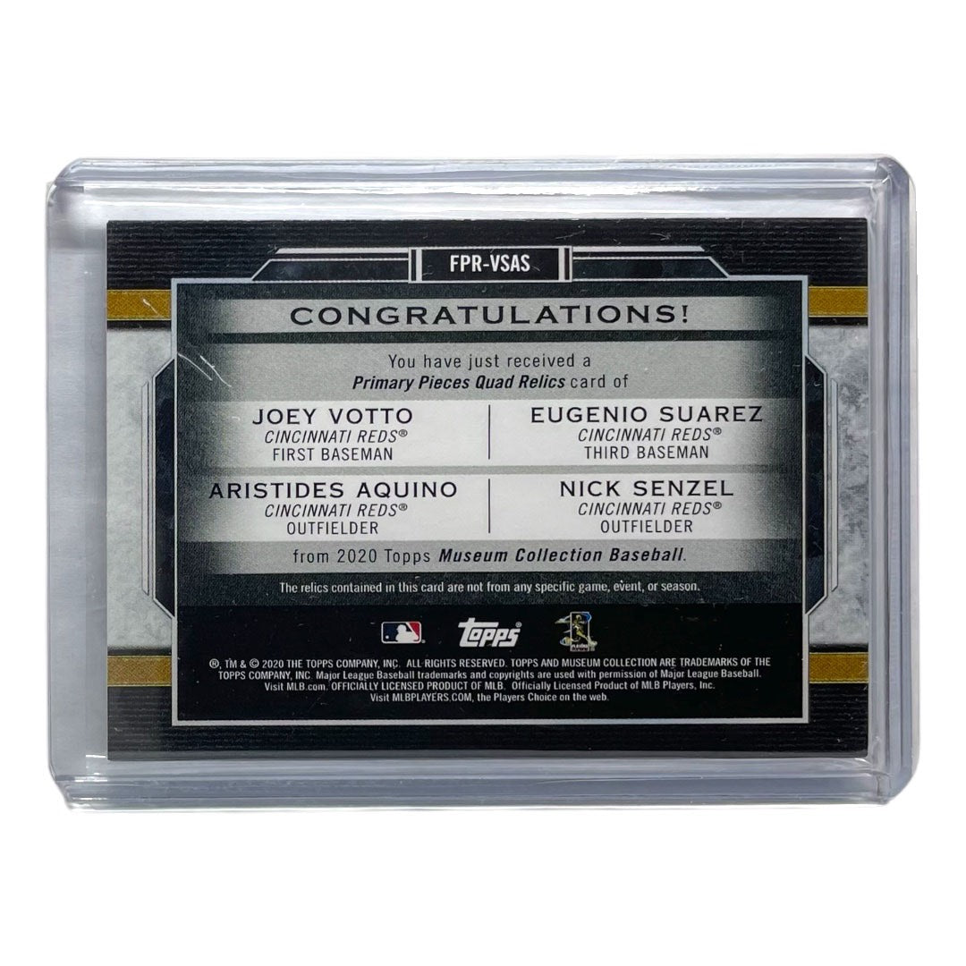 TOPPS MLBカード MUSEUM COLLECTION JOEY VOTTO EUGENIO SUAREZ ARISTIDES AQUINO NICK SENZEL CINCINNATI REDS /99 #FPR-VSAS 中古 IT2