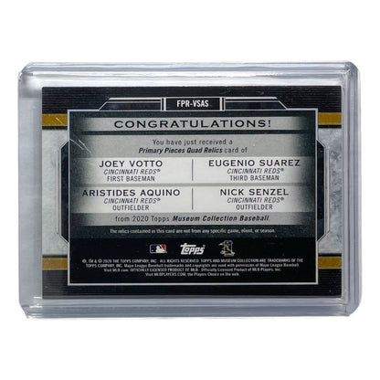 TOPPS MLBカード MUSEUM COLLECTION JOEY VOTTO EUGENIO SUAREZ ARISTIDES AQUINO NICK SENZEL CINCINNATI REDS /99 #FPR-VSAS 中古 IT2