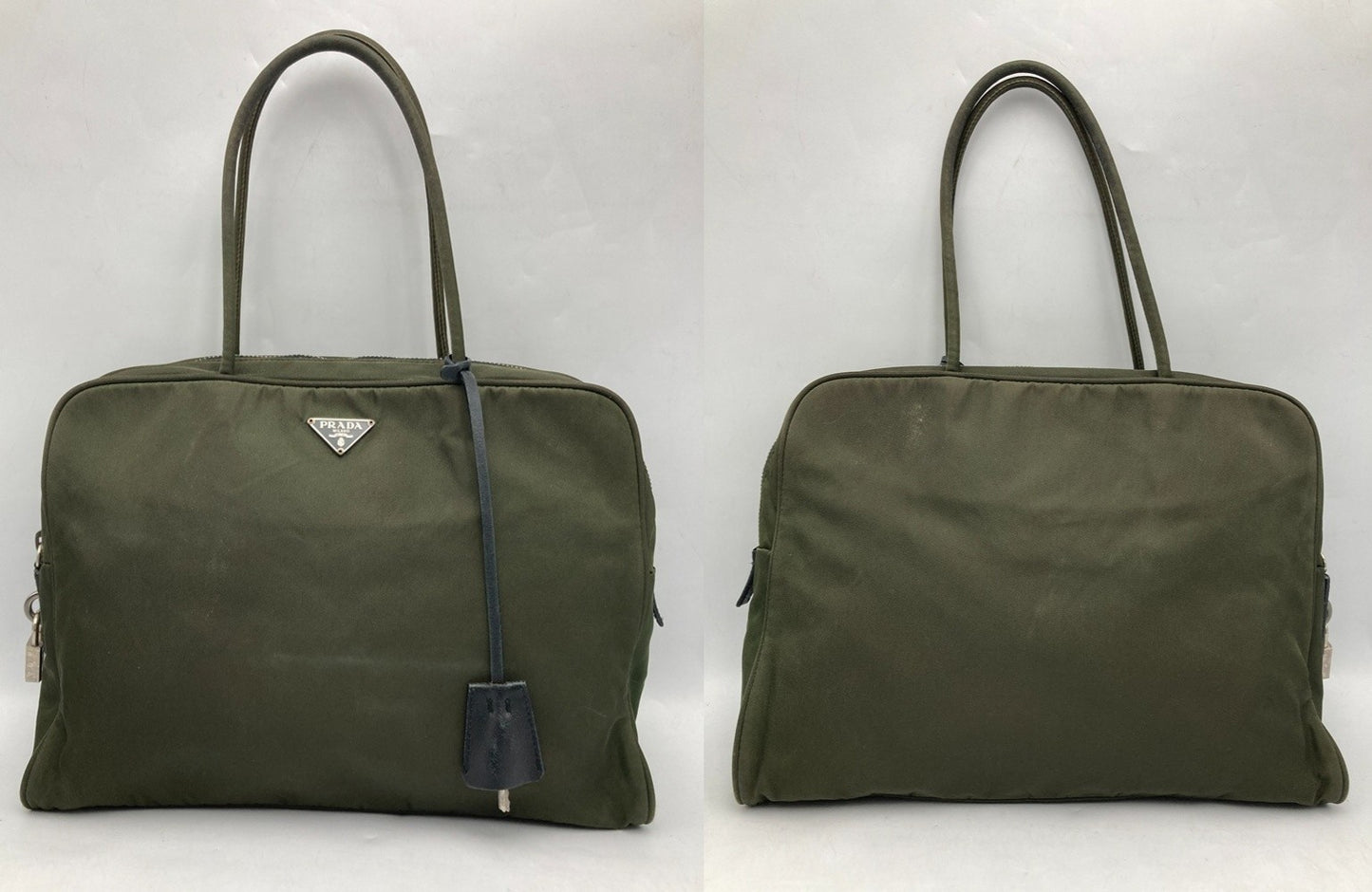 PRADA プラダ テスート トートバッグ カーキ 中古 D4