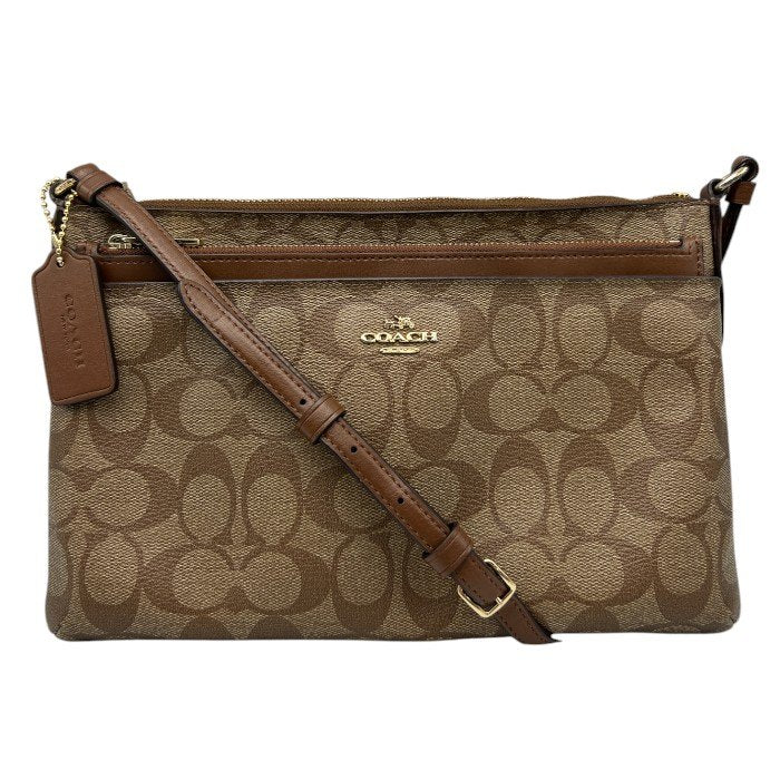 COACH コーチ シグネチャー ショルダーバッグ ブラウン F58316 鞄 ブランド 斜め掛け 肩掛け レディース 中古 W４