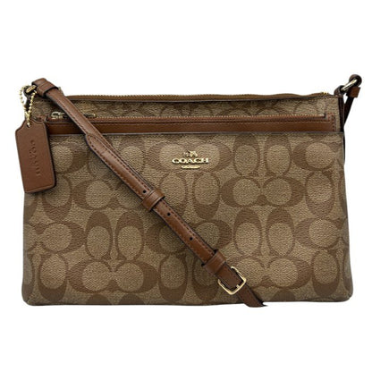 COACH コーチ シグネチャー ショルダーバッグ ブラウン F58316 鞄 ブランド 斜め掛け 肩掛け レディース 中古 W４