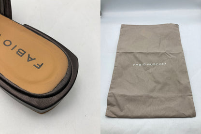 FABIO RUSCONI ファビオルスコーニ レザー クワッドラインサンダル サイズ37 中古 D4