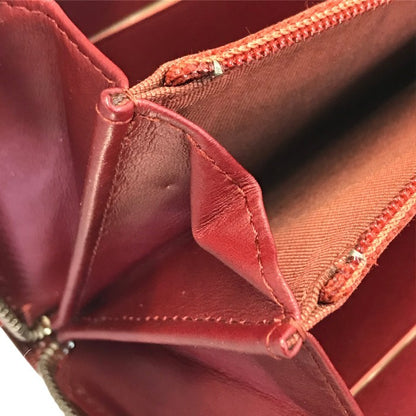 CHANEL シャネル マトラッセ 長財布 レディース ラウンドジップ ファスナー キャビアスキン キルティング レッド/シルバー金具 A50097 中古 T1