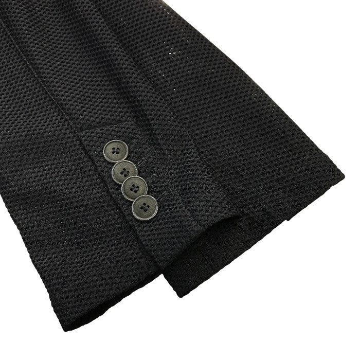 GIORGIO ARMANI ジョルジオアルマーニ テーラードジャケット メンズ 春夏 メッシュ 2つボタン ブラック 46サイズ 中古 T1