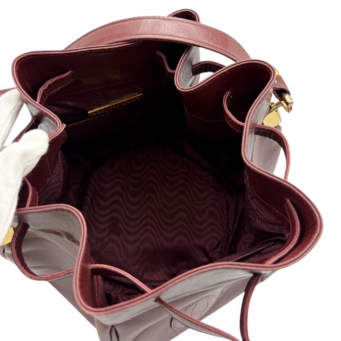 Cartier カルティエ マストライン 巾着 バッグ 鞄 ショルダー ブランド レディース 中古 W４