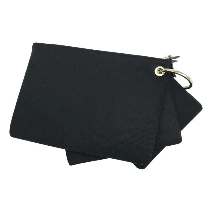 Kate Spade ケイトスペード ドーン トリプルポーチ レディース 3連 ナイロン シンプル ブラック WLRU5377 中古 T1