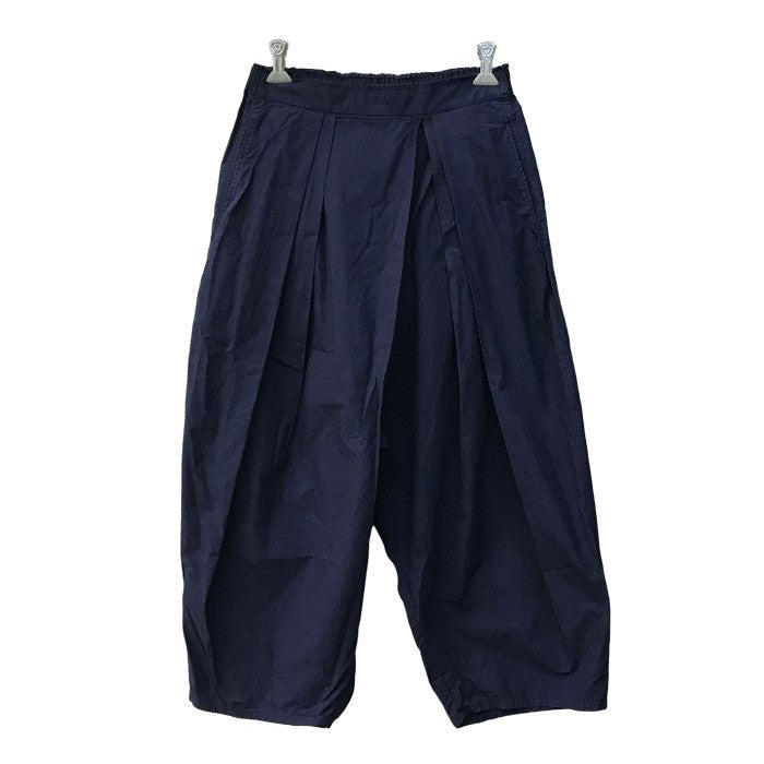 FACTORY ファクトリー サルエルパンツ レディース コットン タック ウエストゴム ネイビー 2サイズ 中古 T1