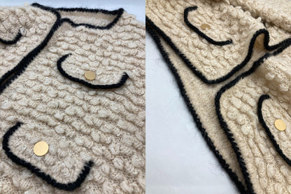 GRACE CONTINENTAL グレースコンチネンタル ループニットジャケット 【キナリ/36】 中古 D4