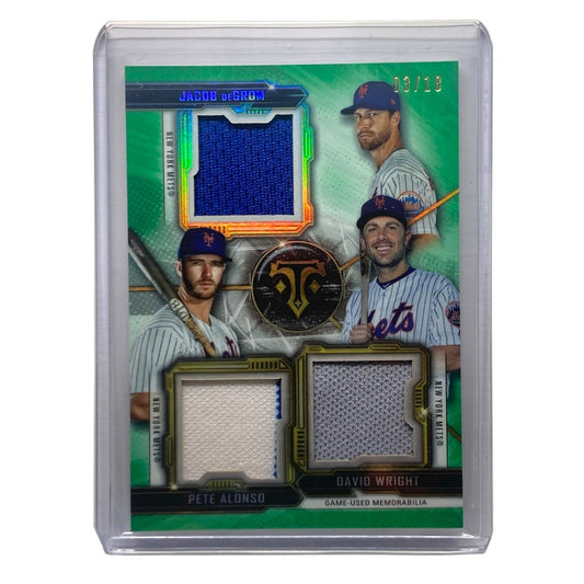 TOPPS MLBカード TRIPLE THREADS JACOB DEGROM PETE ALONSO DAVID WRIGHT METS 03/18 #RCC-DAW 中古 IT2