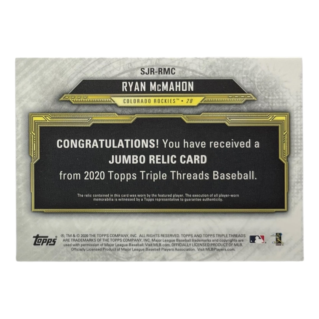 TOPPS MLBカード TRIPLE THREADS RYAN MCMAHON COLORADO ROCKIES /36 #SJR-RMC 中古 IT2