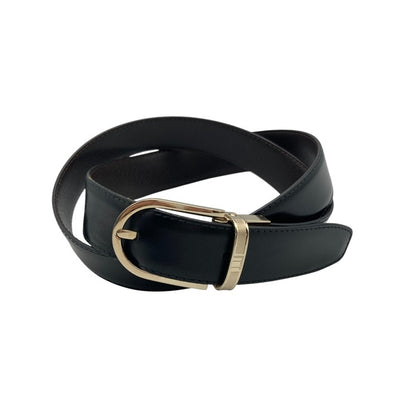 dunhill ダンヒル 回転バックル レザーベルト リバーシブル 中古 D4