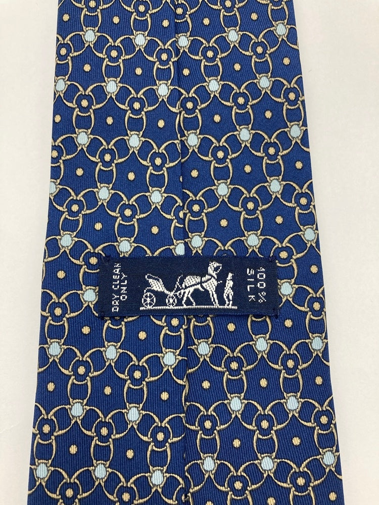 HERMES エルメス サークル模様 ネクタイ シルク100％ 7575 SA 中古 D4