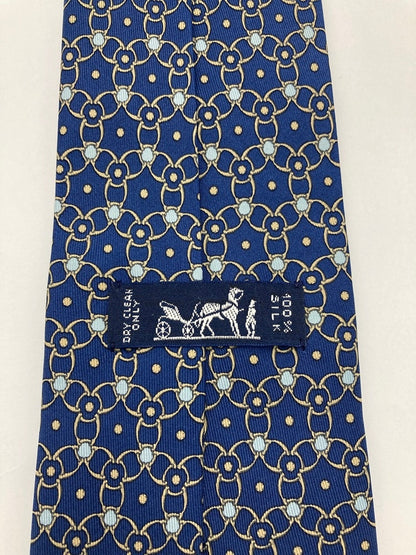 HERMES エルメス サークル模様 ネクタイ シルク100％ 7575 SA 中古 D4