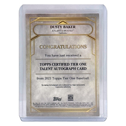 TOPPS MLBカード TIER ONE DUSTY BAKER ATLANTA BRAVES /300 #T1TA-DB 中古 IT1