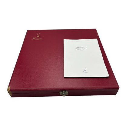 Meissen マイセン 1992 イヤープレート 冬の森 飾り皿 ブランド 希少 洋食器 中古 W４