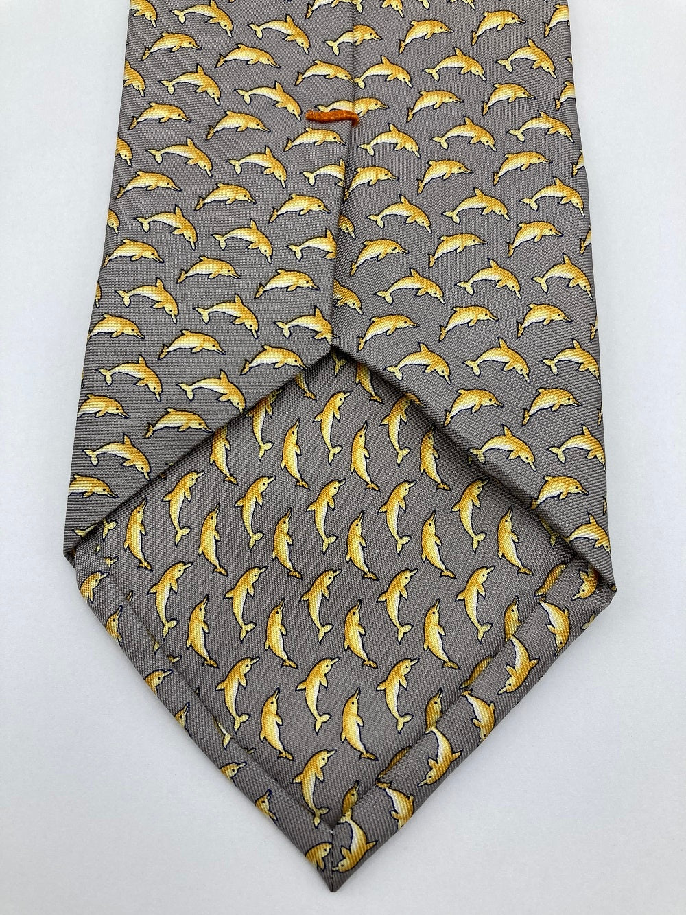 dunhill ダンヒル イルカ柄 ネクタイ シルク 中古 D4