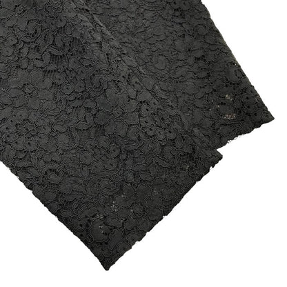 Rene ルネ テーパードパンツ レディース コットン 総レース ウエストゴム クロップド ブラック 36サイズ 6145090 中古 T1