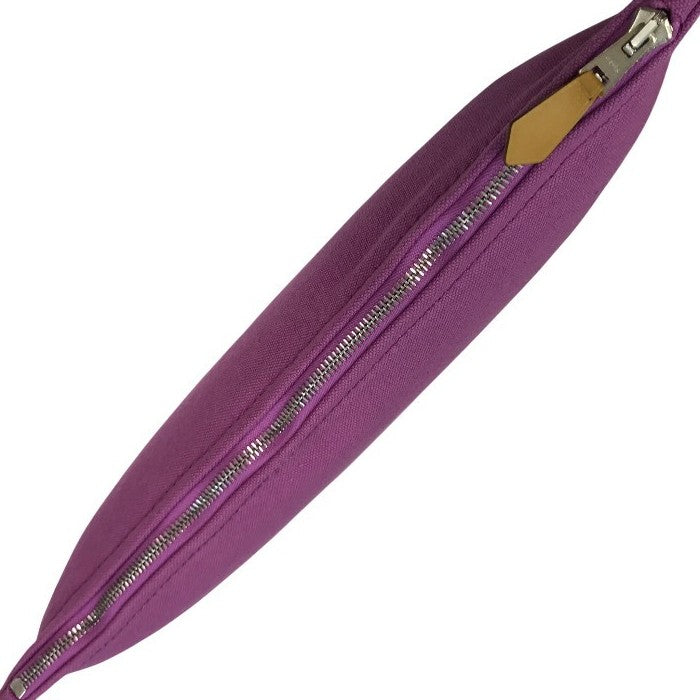 HERMES エルメス ボラボラポーチMM ユニセックス キャンバス 布 シンプル パープル 中古 T1