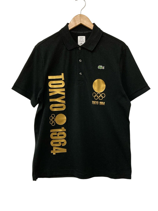 LACOSTE ラコステ オリンピック ヘリテージコレクション 1964 TOKYO ポロシャツ サイズ5 ブラック 中古 D4