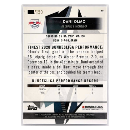 TOPPS サッカーカード FINEST DANI OLMO LEIPZIG /150 #57 中古 IT1