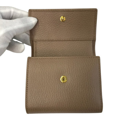 GUCCI グッチ GGマーモント 財布 レディース 3つ折り レザー コンパクト 小銭入れあり ベージュ 546584 中古 T1