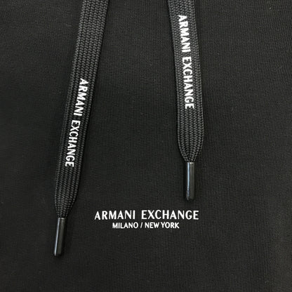 ARMANI EXCHANGE アルマーニエクスチェンジ パーカー メンズ コットン スウェット フーディ ロゴ バックプリント ブラック Mサイズ 8NZM94 ZJKRZ 中古 T1