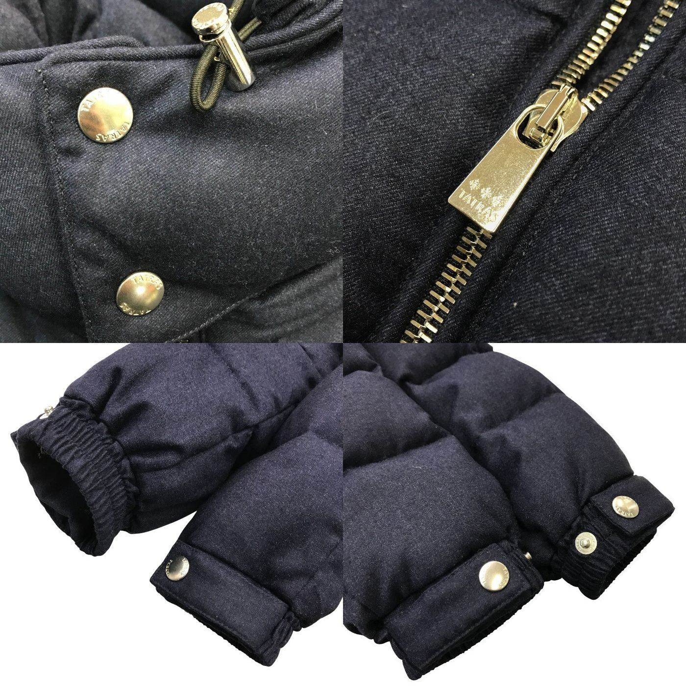 TATRAS タトラス DOMIZIANO ダウンジャケット メンズ ウール フーディ ドミッツィアーノ ネイビー 01サイズ MTAT20A4289-D 中古 T1