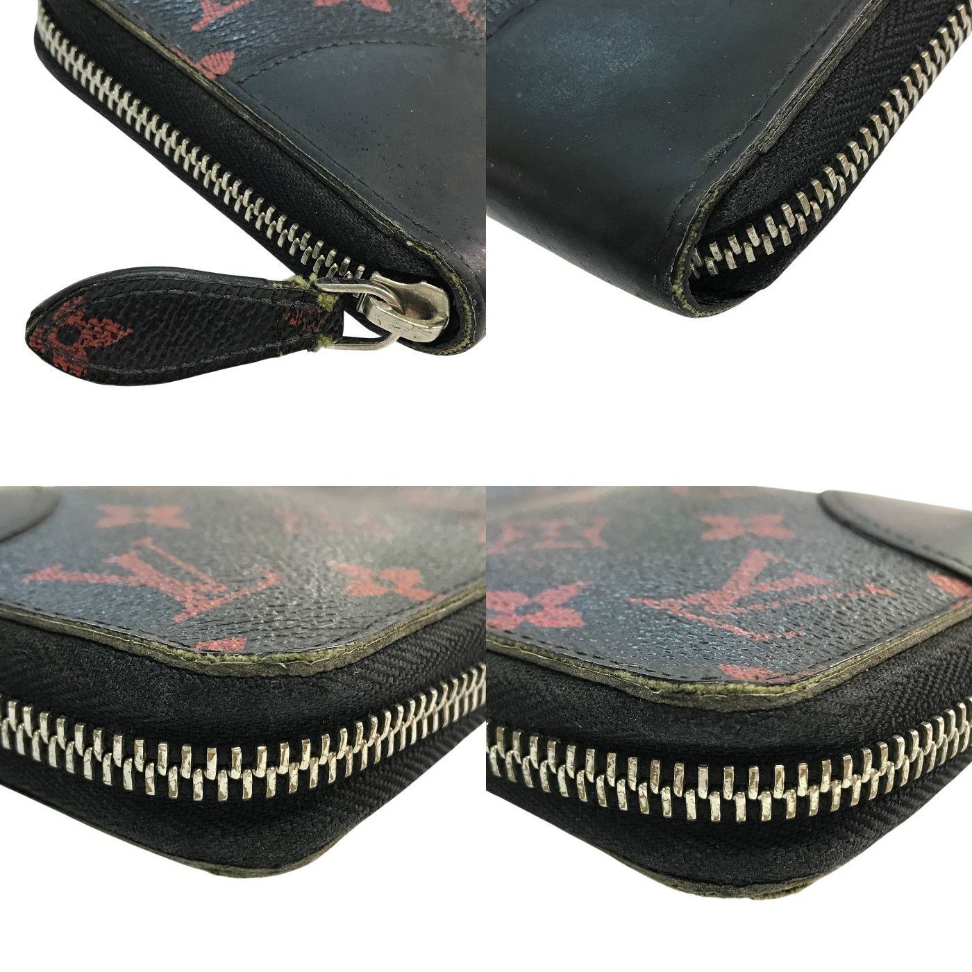 LOUIS VUITTON ルイヴィトン モノグラム アンフラルージュ ジッピーウォレット 長財布 メンズ ラウンドファスナー ジップ 小銭入れ付き ブラック M60974 中古 T1