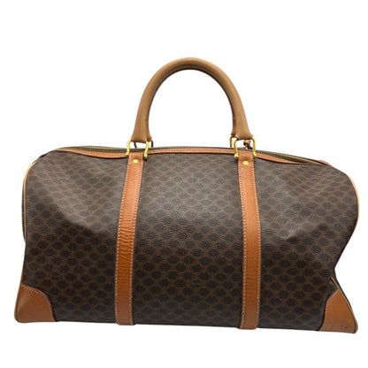 CELINE セリーヌ マカダム ボストンバッグ 鞄 ブランド おしゃれ 旅行 大きめ レザー 中古 W４