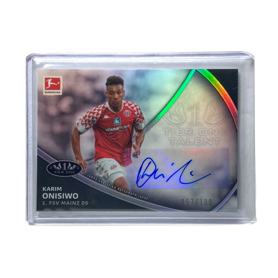 TOPPS サッカーカード TIER 1 KARIM ONISIWO MAINZ 05 /100 #TT-KO 中古 IT2