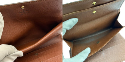 LOUIS VUITTON ルイヴィトン モノグラム ポルトトレゾール・インターナショナル 長財布 M61215 財布 ブランド メンズ レディース ブラウン 中古 W４