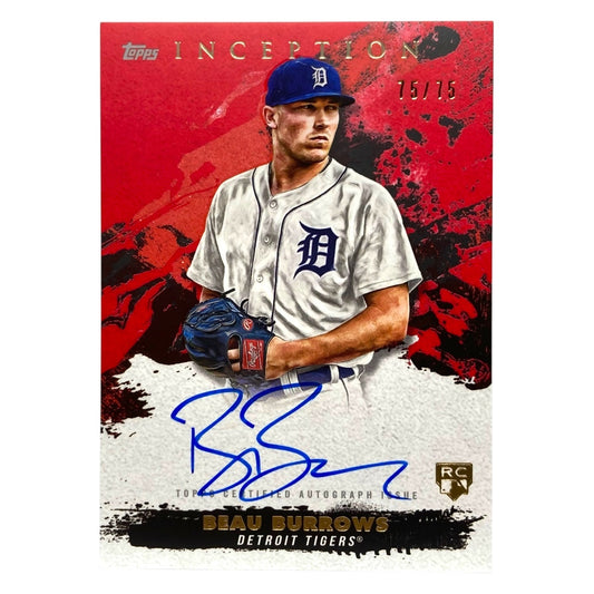TOPPS MLBカード INCEPTION BEAU BURROWS TIGERS 75/75 #RESA-BBU 中古 IT2
