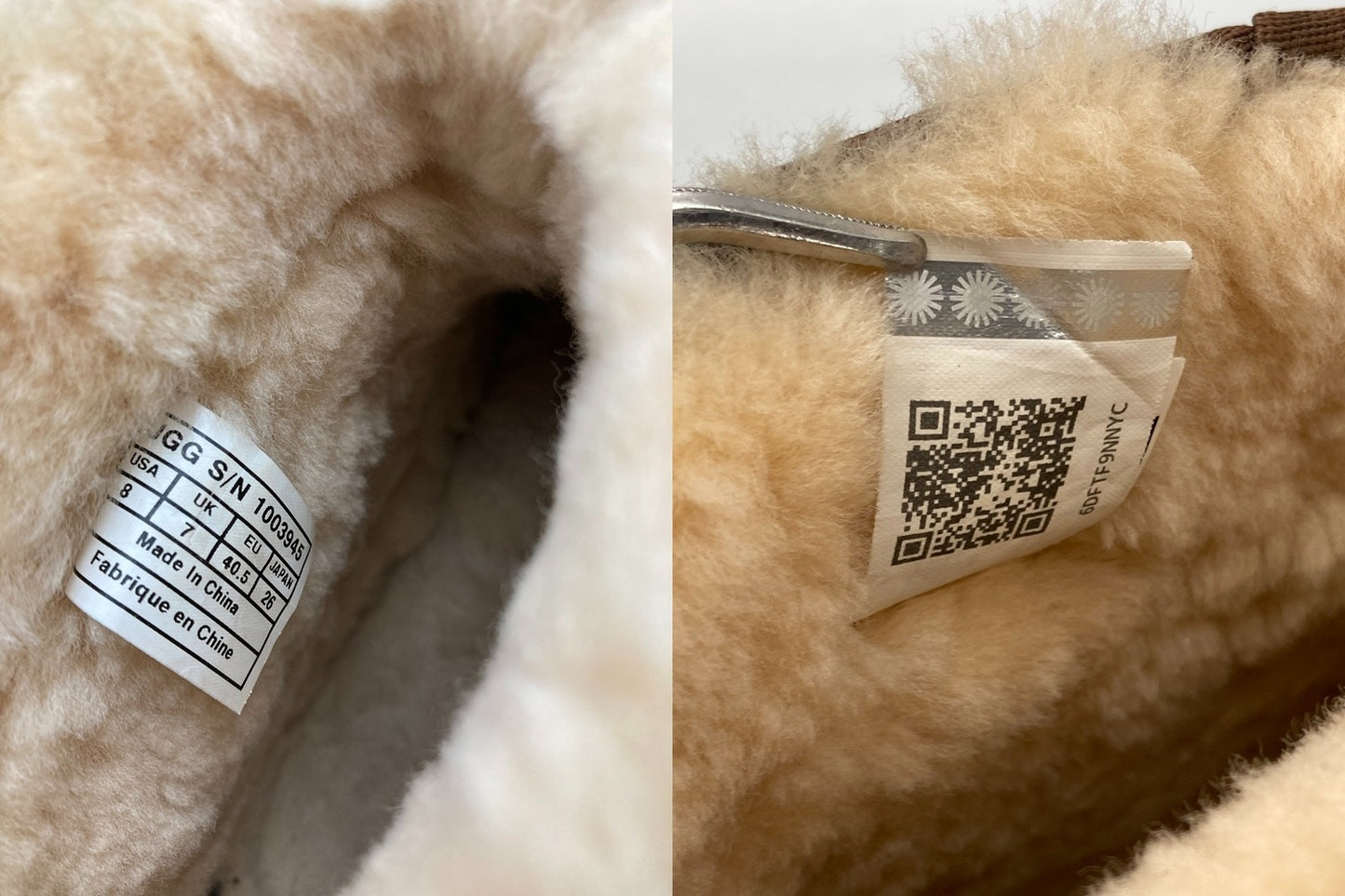 UGG CLASSIC MINI DECO アグ クラシックミニ デコ ムートンブーツ 1003945 サイズ26cm 中古 D4