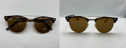 Ray-Ban (レイバン) クラブマスター ダブルブリッジ サングラス RB3816 990/33 中古 D4