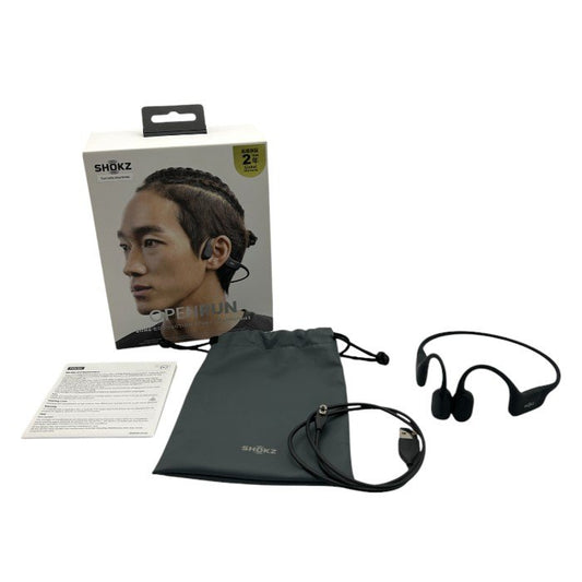 Shokz ショックス OpenRun 骨伝導イヤホン SKZ-EP-000003 ブラック オーディオ オープンラン 家電 Bluetooth ワイヤレス 中古 W４