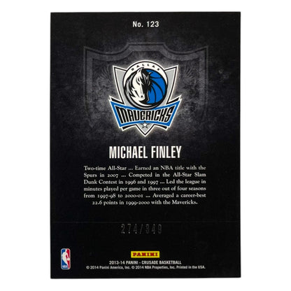 PANINI NBAカード CRUSADE MICHAEL FINLEY DALLAS MAVERICKS /349 #123 中古 IT2