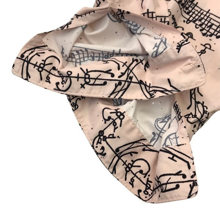 COMME des GARCONS コムデギャルソン HOMME DEUX シャツ メンズ 長袖 2019 音符 ピンク Mサイズ DE-B059 中古 T1