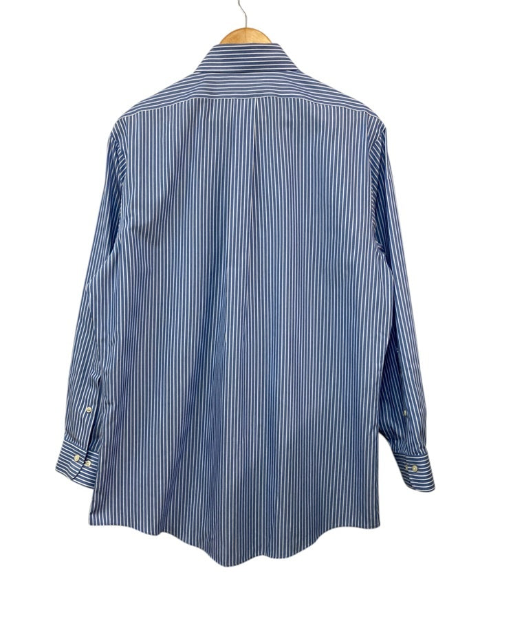 Brooks Brothers 346 ブルックスブラザーズ ボタンダウン ストライプ 長袖シャツ スリムフィット サイズ16 1/2 中古 D4