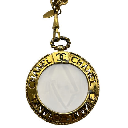 CHANEL シャネル ネックレス ルーペ ペンダント ブランド おしゃれ チェーン ゴールド 中古 W４