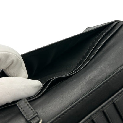 COACH コーチ シグネチャー エンボスドレザー レザー 2つ折り長財布 本革 財布 ブラック 収納 小銭入れ カード入れ 札入れ 中古 W４