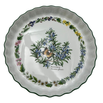 ROYAL WORCESTER ロイヤルウースター ハーブ ローズマリー キッシュプレート 皿 洋食器 ブランド 蝶々 フラワー 花 中古 W４