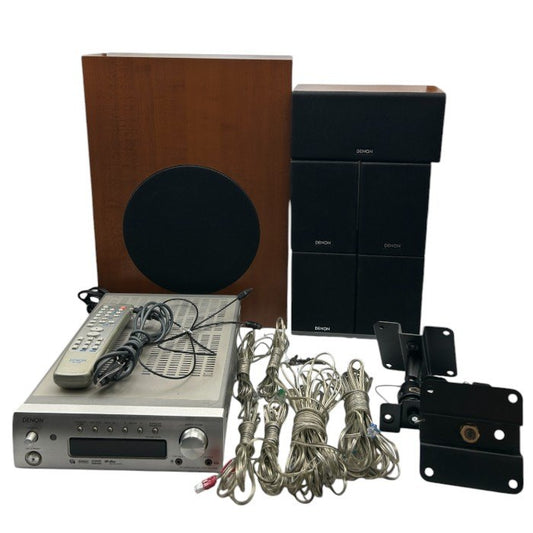DENON デノン AVサラウンド アンプ スピーカー セット AVC-M380 DSW-M380 SC-CM380 SC-AM380 オーディオ家電 ホームシアターシステム 中古 W４