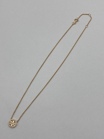 TORY BURCH トリーバーチ アイコン パヴェ ペンダント ネックレス 中古 D4