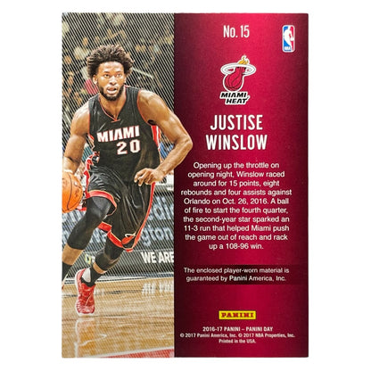 PANINI NBAカード PANINI DAY JUSTISE WINSLOW MIAMI HEAT #15 中古 IT2
