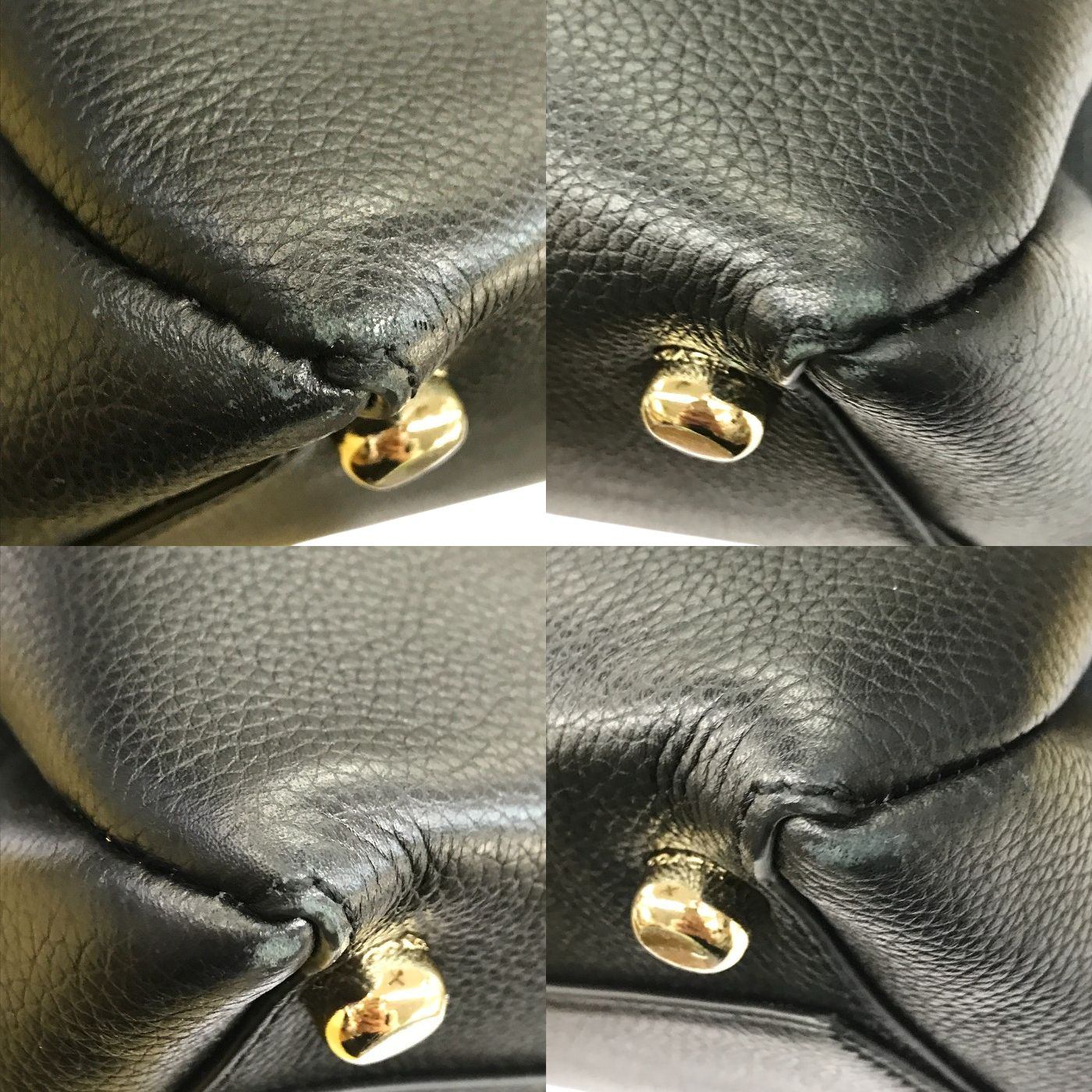 COACH コーチ ハンドバッグ レディース レザー 2way 斜め掛け ショルダー ターンロック ブラック 33731 中古 T1