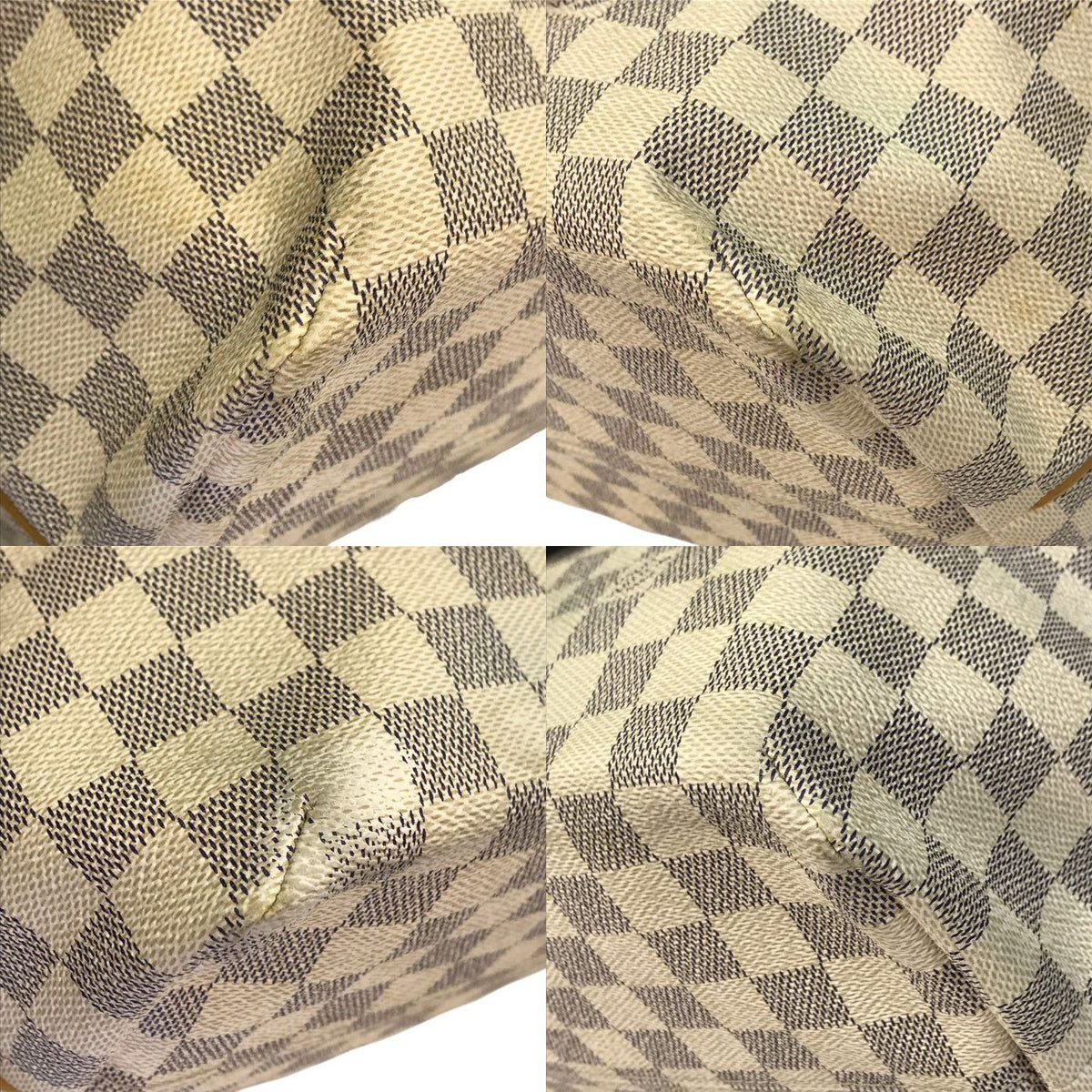 LOUIS VUITTON ルイヴィトン ダミエアズール プランソレイユ カバ PM トートバッグ レディース ショルダーバッグ 通勤/通学 アイボリー N41179 中古 T1
