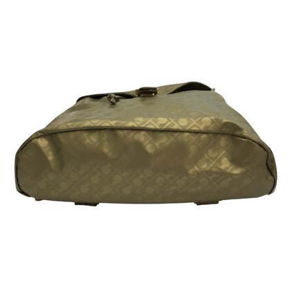 GHERARDINI ゲラルディーニ リュック レディース バックパック マグネット開閉 メタリック ベージュ 中古 T1