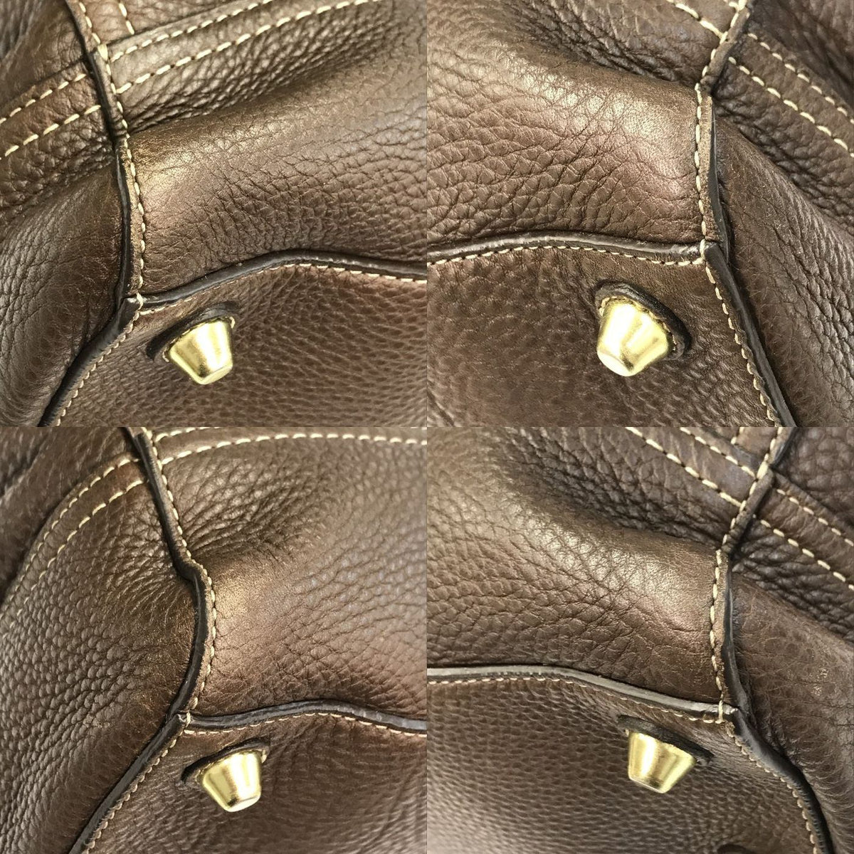 COACH コーチ ハンドバッグ レディース レザー トートバッグ ベルトデザイン ブラウン 10212 中古 T1
