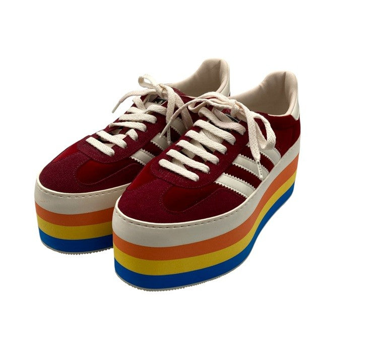 GUCCI×adidas グッチ×アディダス GAZELLE ガゼル 厚底 スニーカー 707871 サイズ23.5cm レディース 中古 D4