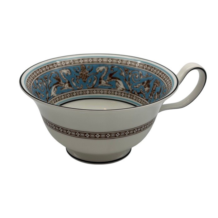 ウェッジウッド WEDGWOOD フロレンティーンターコイズ ティーカップ＆ソーサー ピオニー 洋食器 ブランド おしゃれ 1客 中古 W1